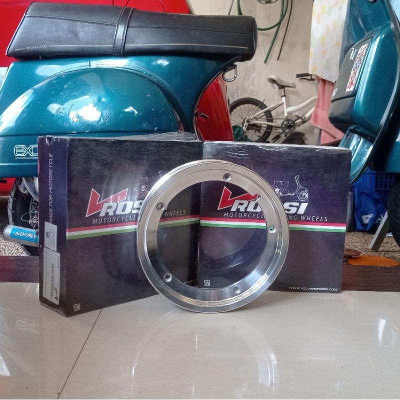 velg vespa vrossi chrome original 2pcs sepasang R10 vespa PX Excel Spartan Exclusive Sprint