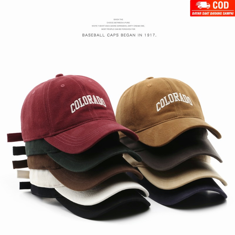 NEXTSTOP-265 Baseball Cap Premium Import Unisex Bordir Korea Original Colorado