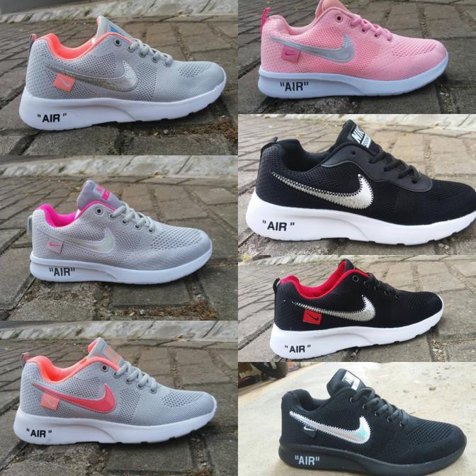 BARU Nike Zoom Vegasus size 36-40 sepatu wanita olahraga abu pink hitam - Hitam, 37