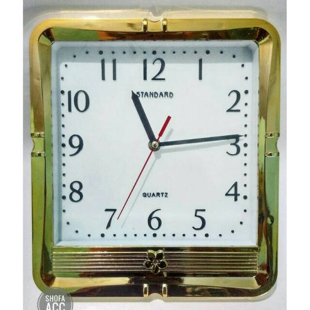 JAM DINDING STANDARD CHROME KOTAK Shopee Indonesia JAM DINDING STANDARD CHROME KOTAK Shopee Indonesia
