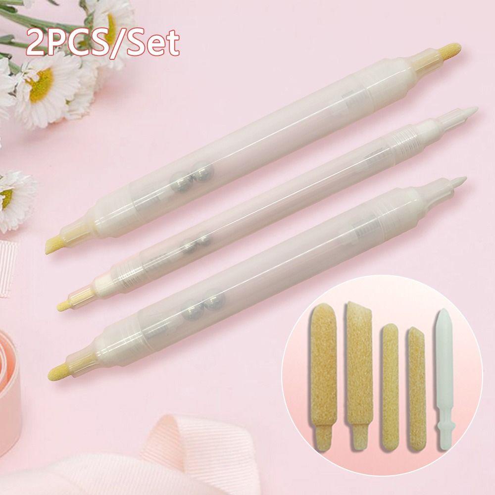 Nanas 2PCS /Set Pen Cat Aksesoris Isi Ulang Tinta Laras Tabung Plastik Batang Kosong