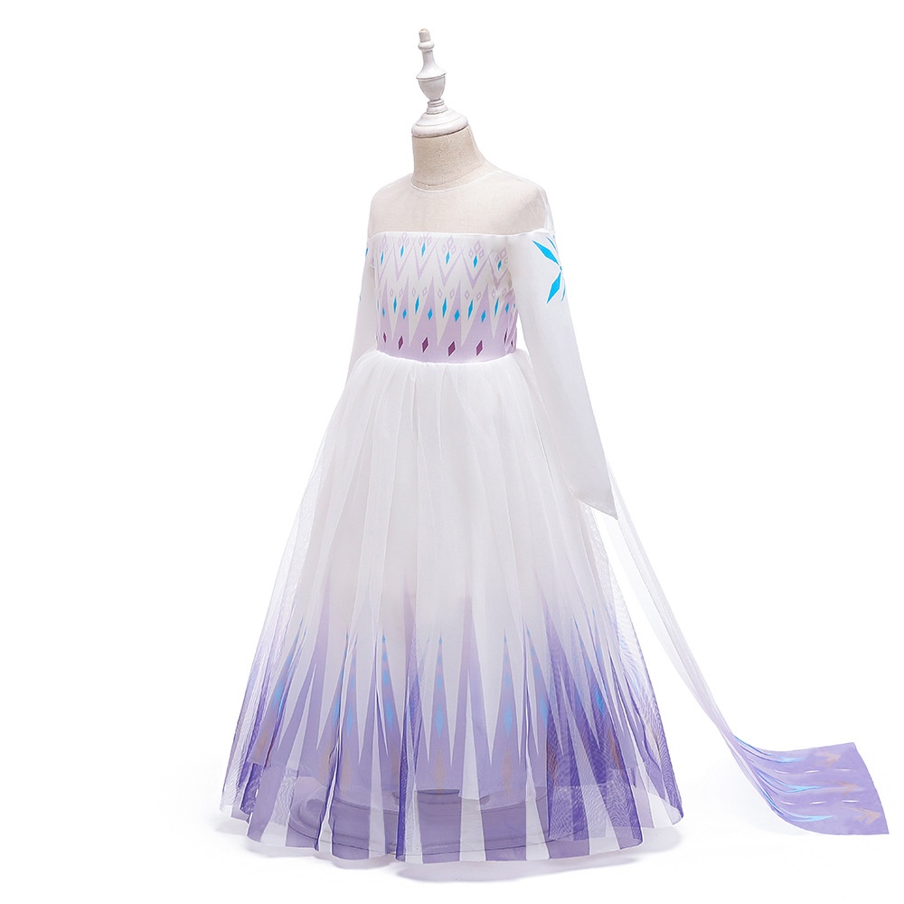 2023 Disney Frozen 2 Gaun Pesta Tulle Putri Elsa Anna Gaun Kostum Halloween