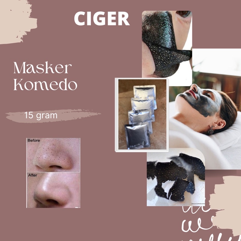 Ciger Gelatin Komedo Masker Organik Wajah Original