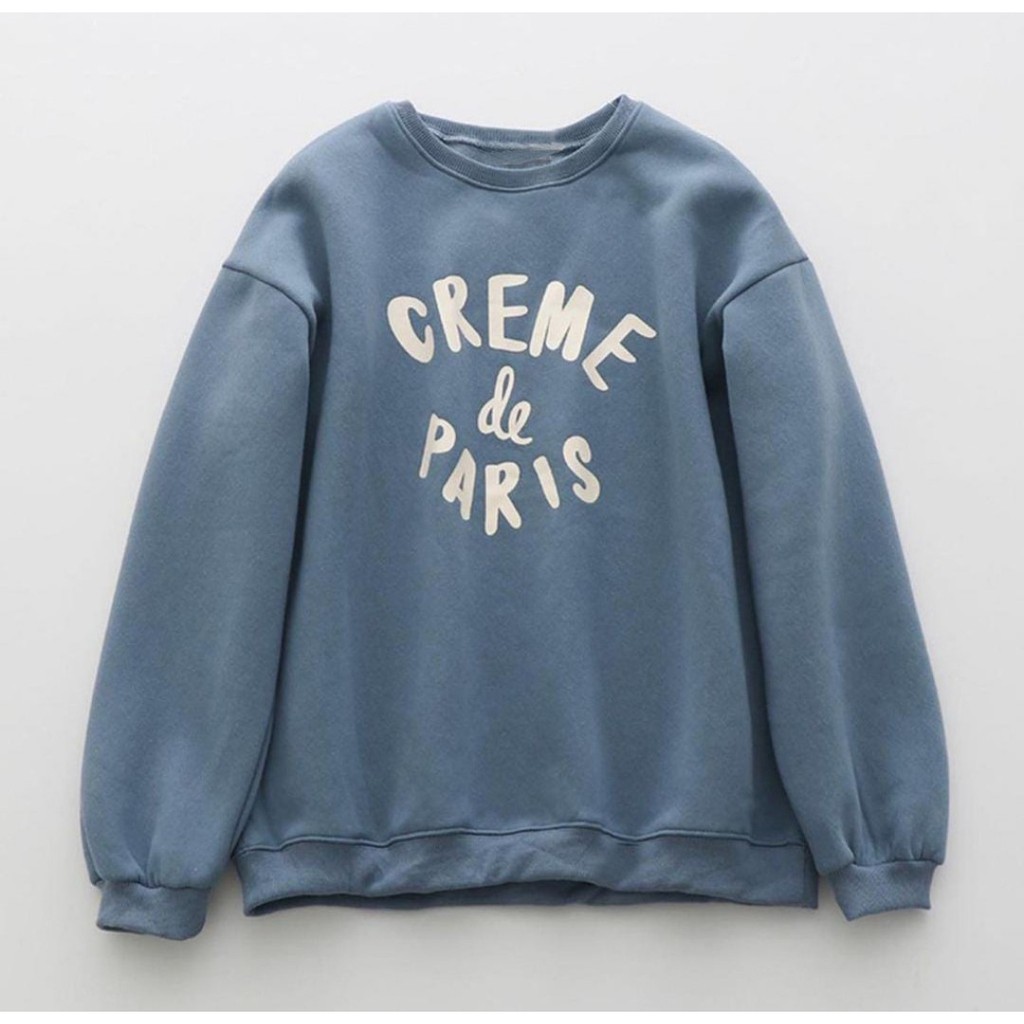 SWEATERPOLOS BASIC SABLON CREME DE PARIS SIZE M - XXL ( PRIA & WANITA )