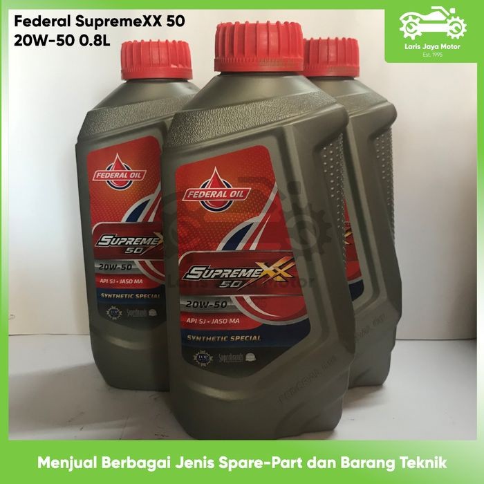 OLI FEDERAL SUPREME XX 50 SAE 20W-50 0,08 LITER OLI MESIN 4 TAK KUALITAS ORIGINAL ASLI FEDERAL OLI M