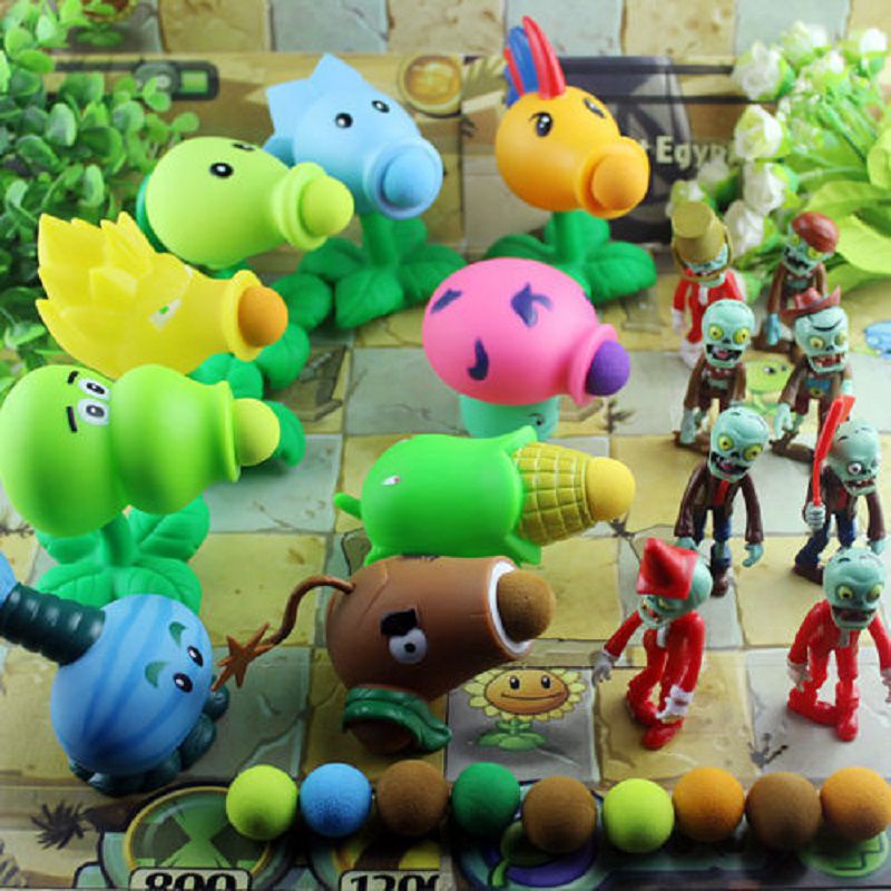 【Ready Stock！！！】20styles New Popular Game PVZ Plants vs Zombies Peashooter PVC Action Figure Model Toys