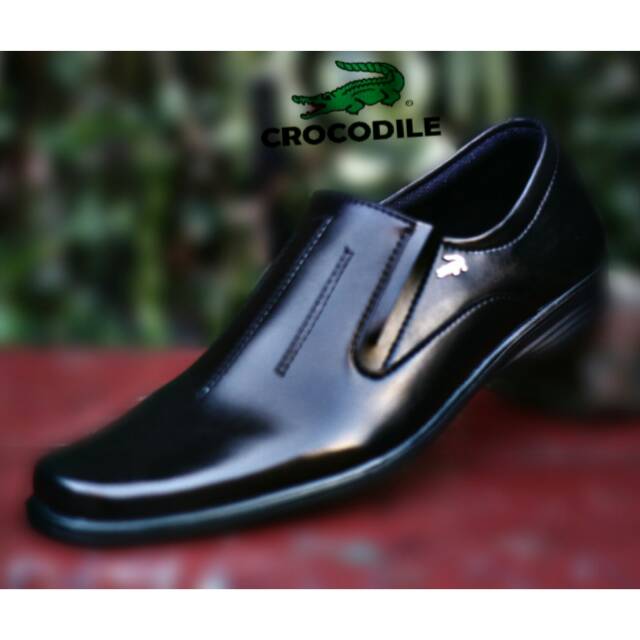 BEST SELLER/ SEPATU PRIA CROCODILE KERJA FORMAL KANTOR HITAM