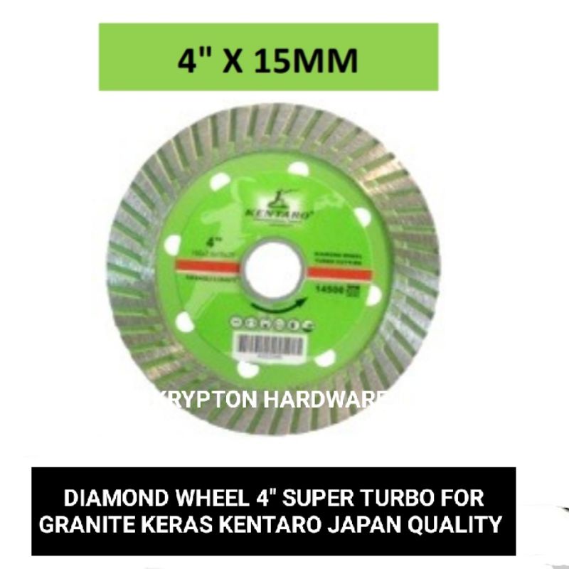 MATA GERINDA POTONG 4&quot; / DIAMOND WHEEL GRANITE / KERAMIK / BATU KERAS  KENTARO JAPAN QUALITY