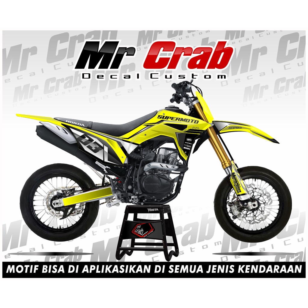 decal stiker crf 150 l full body Kuning - Supermoto