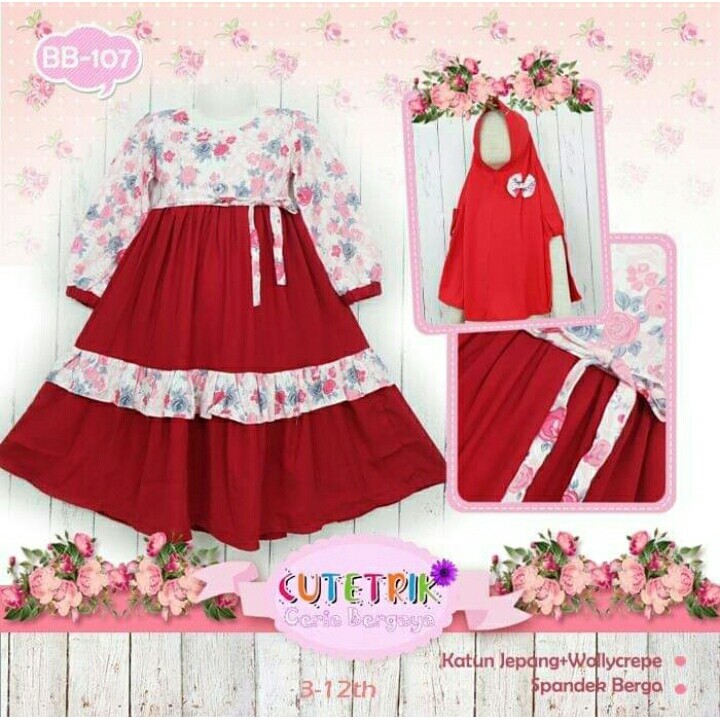 GAMIS ANAK PEREMPUAN KATUN JEPANG CUTETRIK