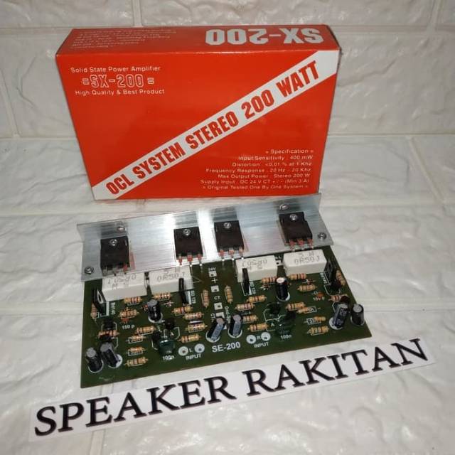 Kit Power Amplifier Stereo 200W SE-200