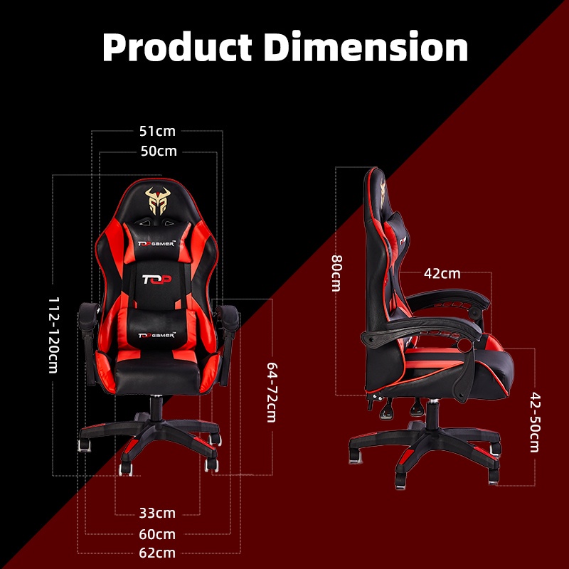 Gamer chair kerusi gaming Ergonomics chair Racing chair Gaming chair backrest reclining Office