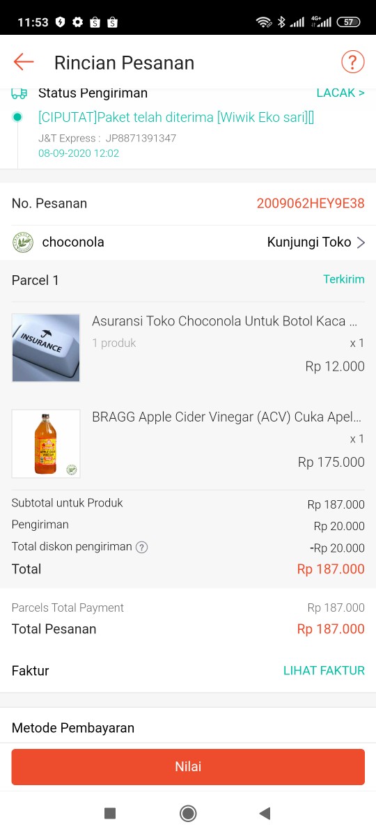 Asuransi Toko Choconola Untuk Botol Kaca Dan Cairan