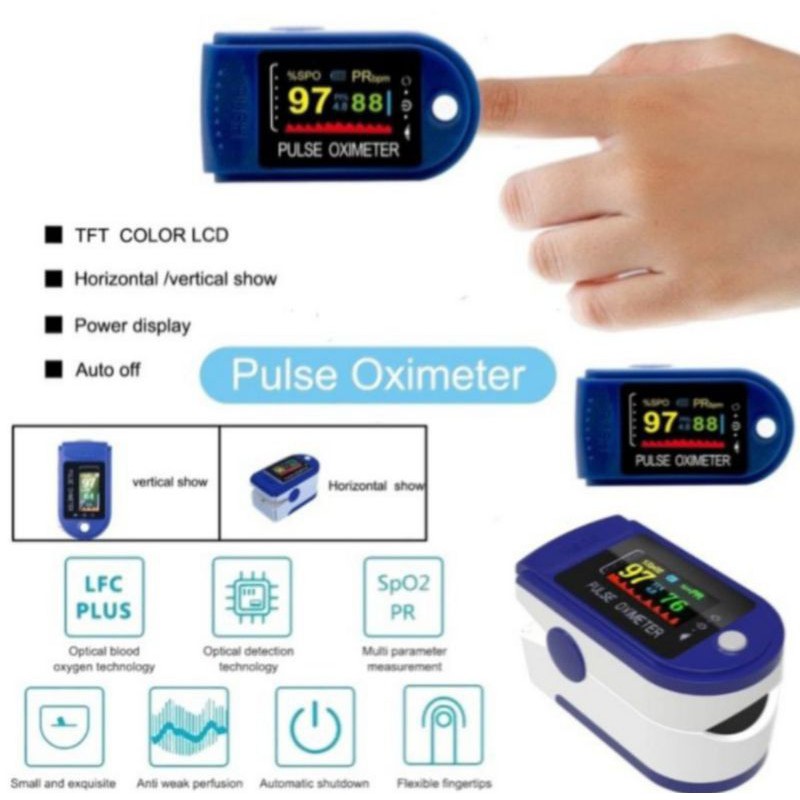 Oxymeter Pulse Fingertip Oxymeter - Oxymeter Alat Pengukur Detak Jantung Oximeter