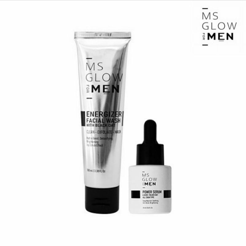 MS GLOW FOR MEN paket acne Ms Glow Men pembersih wajah pria