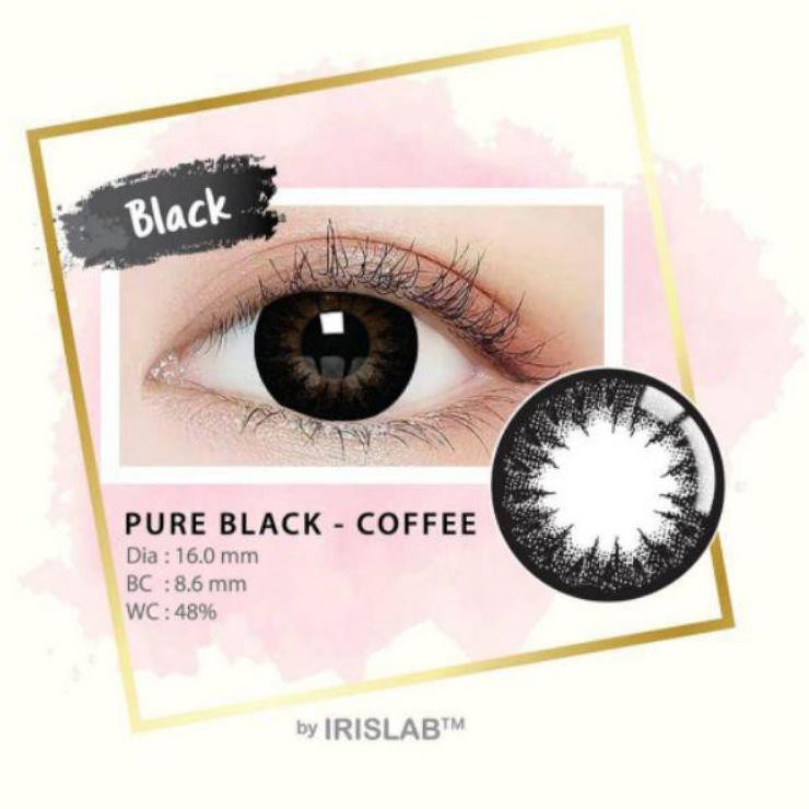 SOFTLENS PURE BLACK 16 MM (NORMAL) BY IRIS LAB