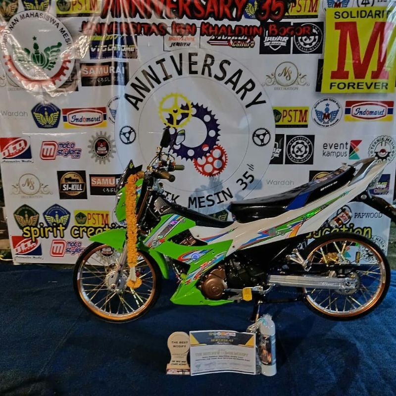 striping transparan hologram fu facelit kontes