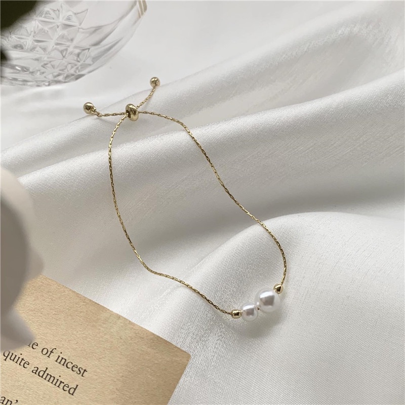 Niche design baroque pearl Korean version of simple personality adjustable girlfriends bracelets 210825