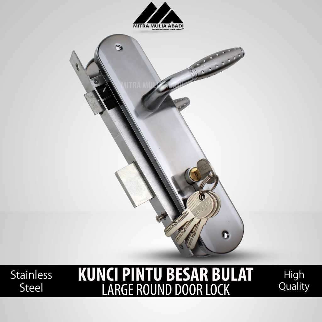 Kunci Pintu BESAR Gagang Bulat Silinder Kumplit Set 25 cm l Gagang l Handle