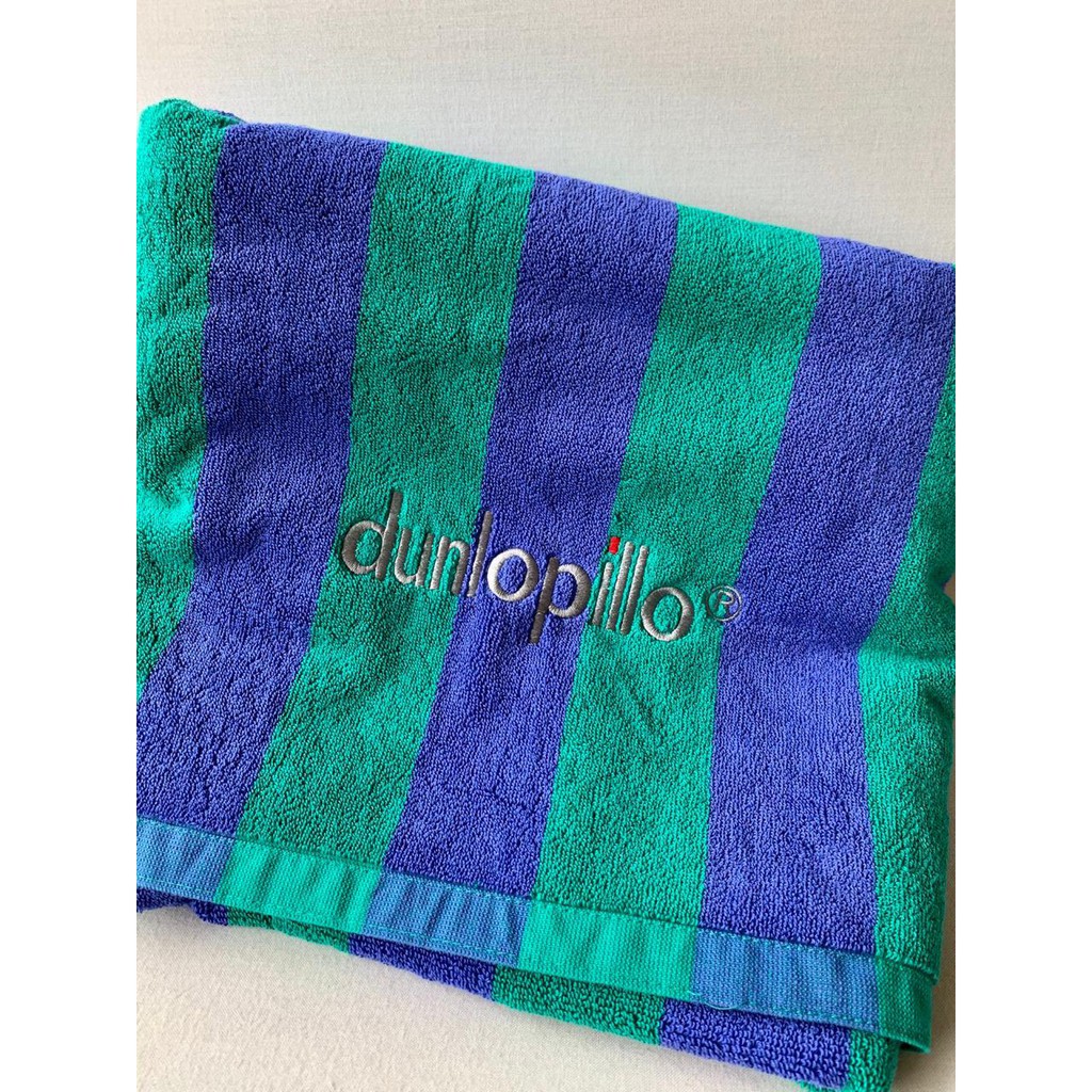 Dunlopillo King Size Bath Towel ( Handuk Mandi dan Renang Hotel ) 85 x150 cm motif hijau biru