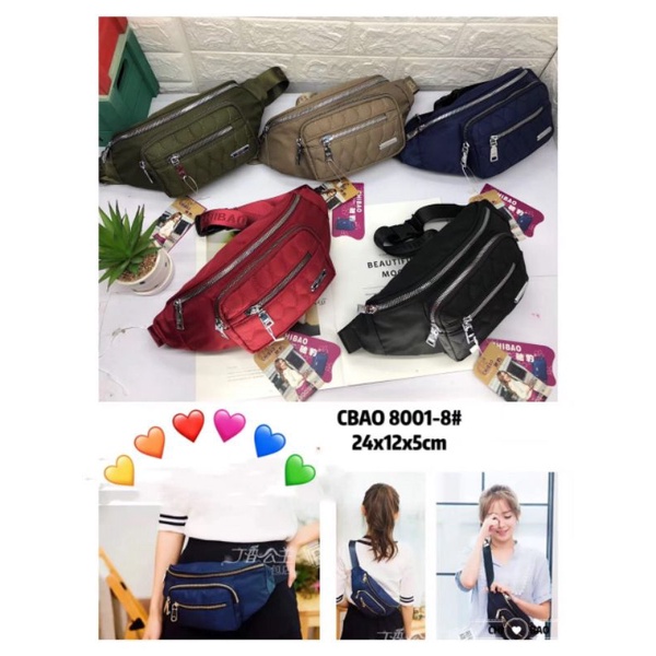 Tas Pinggang Chibao Selempang Waist Bag ChiBao Wanita Bordir 8001 Ori import