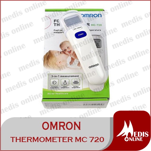 omron forehead thermometer infrared mc 720 / termometer omron non contact mc720 / termogun / thermog