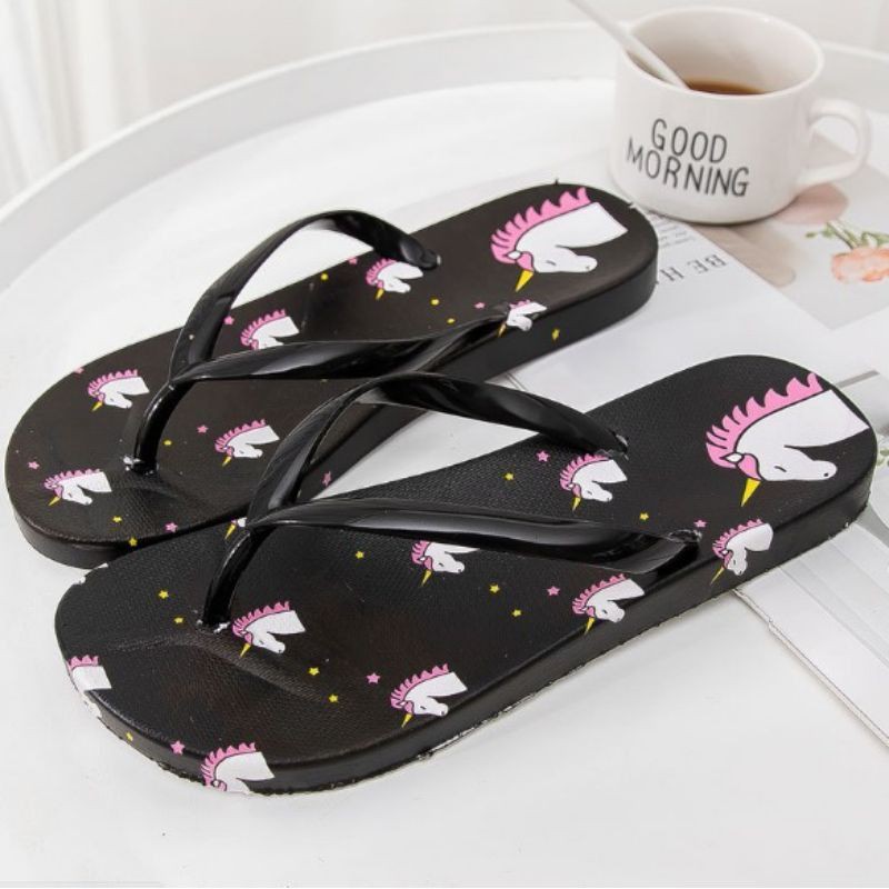 SANDAL JEPIT WANITA MOTIF KUDA PONI