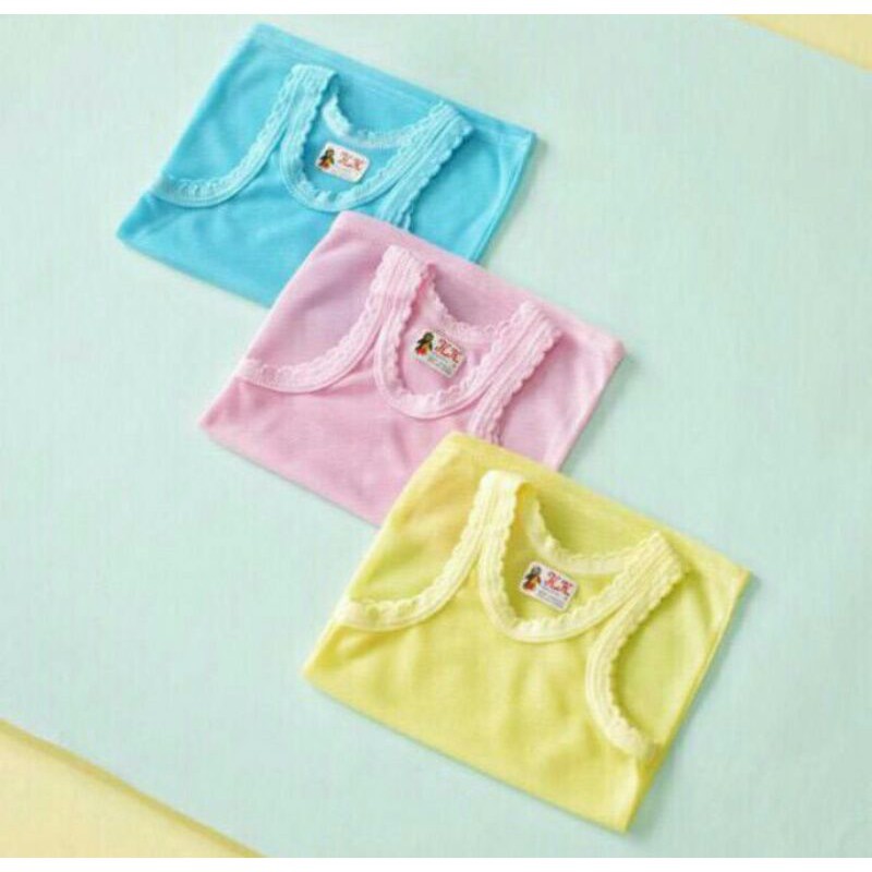 Singlet Warna Kiki Kaos dalam putih polos Bayi &amp; Anak usia 1 - 5 Tahun Murah