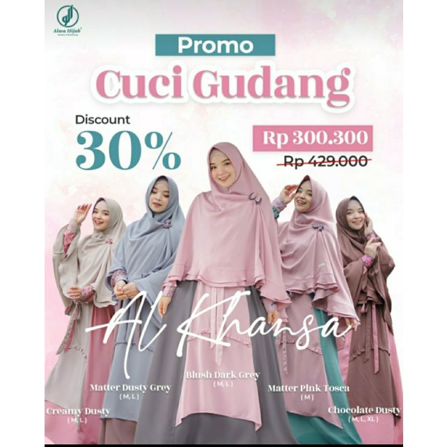 SALE ALWA HIJAB | GAMIS SET AL KHANSA