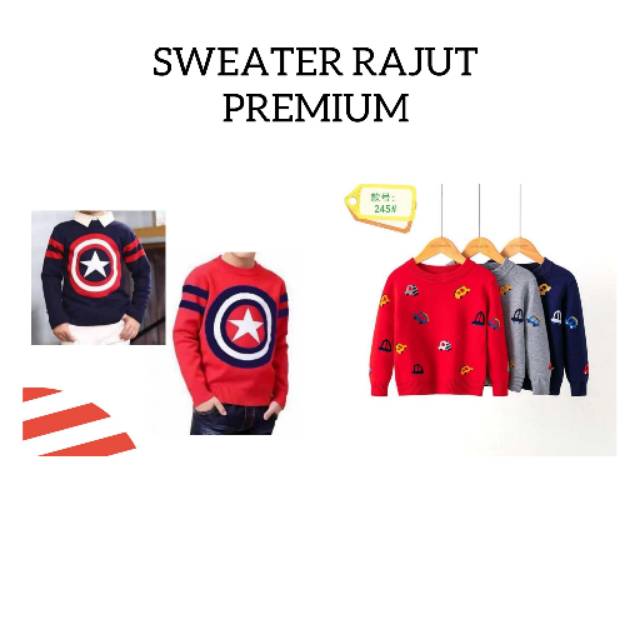DR0 -  SWEATER ANAK  PREMIUM RAJUT IMPORT (PREMIUM IMPORT)