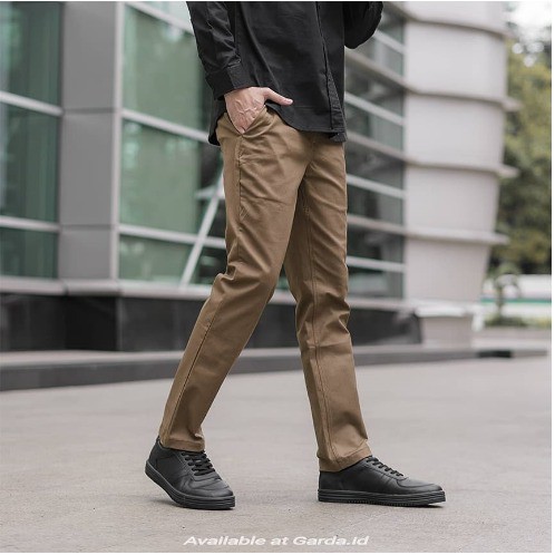 CELANA PRIA CHINO Slim fit Panjang Kerja kantor Santai Liburan Cowok Gentleman 27 - 38