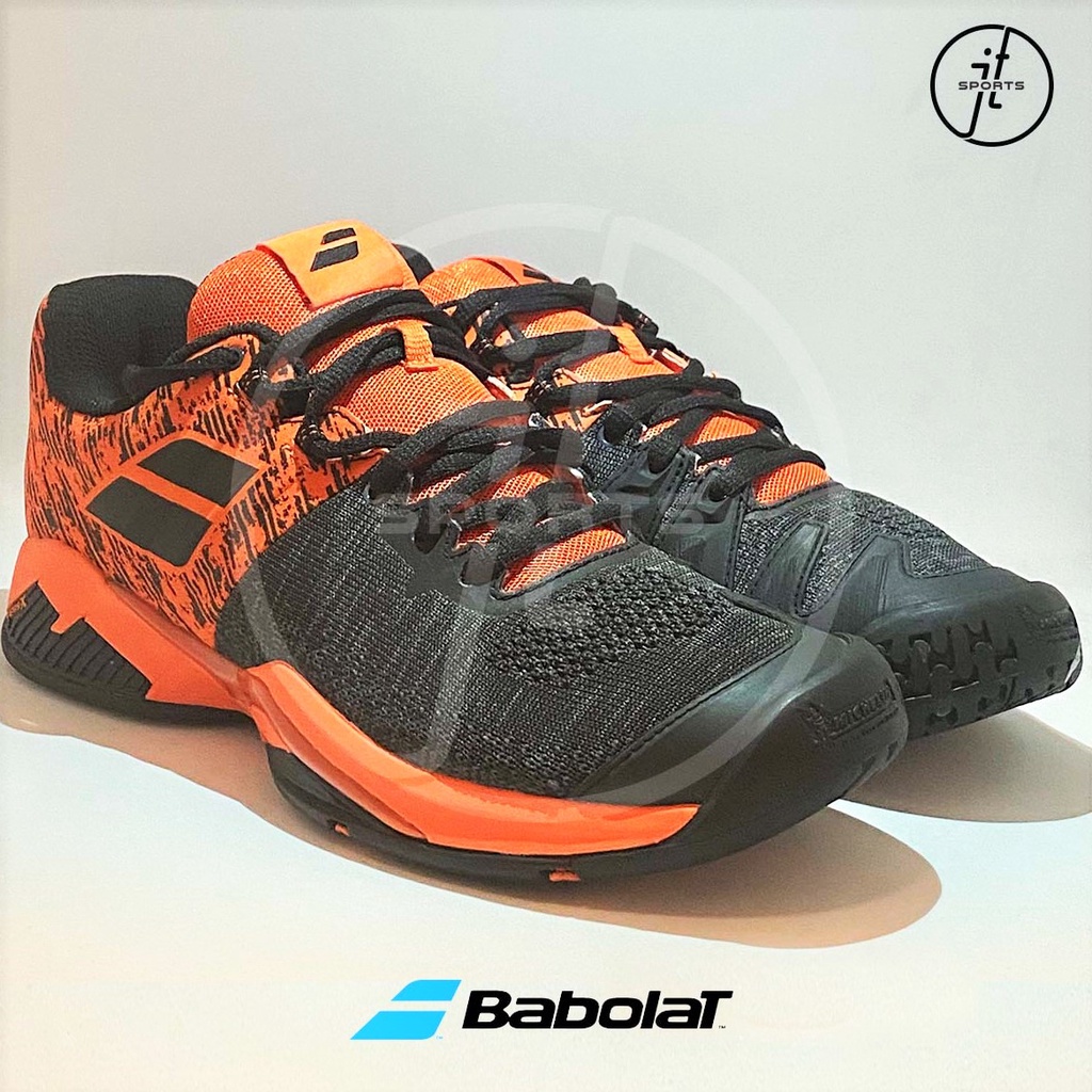 Sepatu Tenis Babolat Propulse Blast Black Golden Poppy Tennis Shoes Original