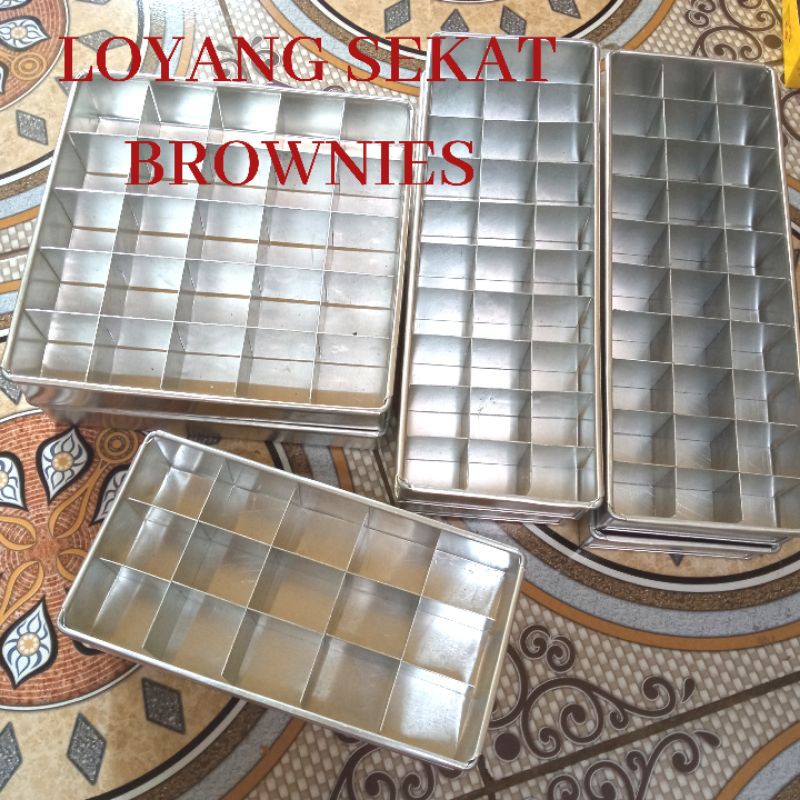 LOYANG SEKAT BROWNIES 1SET LOYANG SAMA SEKAT