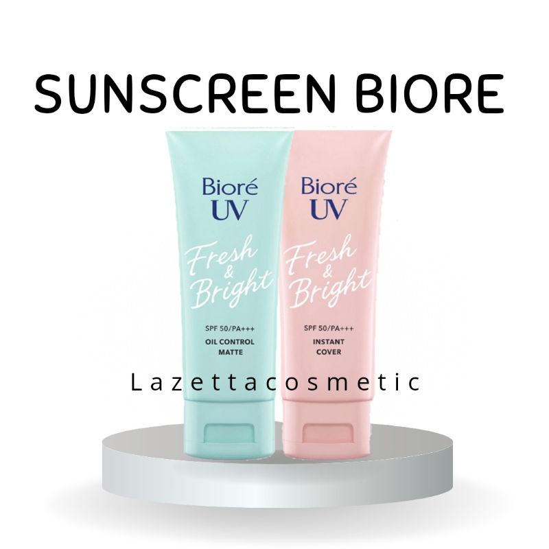 Sunscreen Biore BPOM | Biore UV Fresh &amp; Bright Sunscreen | Biore Fresh &amp; Bright  UV SPF 50 PA+++ | Sunscreen Biore Oil Control | Sunscreen Biore Instant Cover | Sunscreen Biore | Sunscreen viral | Biore SPF 50 | Biore