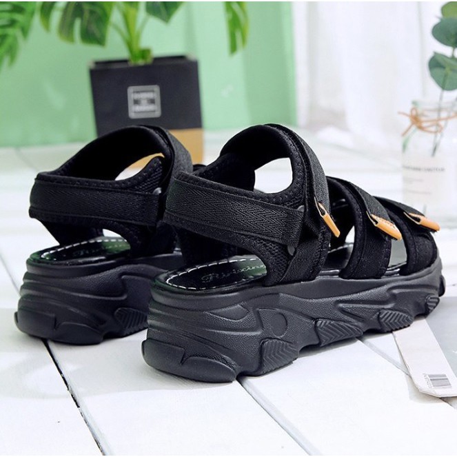 TBIG [COD] Sandal Gladiator 3 Tali Strap WFES Wanita Import Korea Style Santai Gunung Wanita