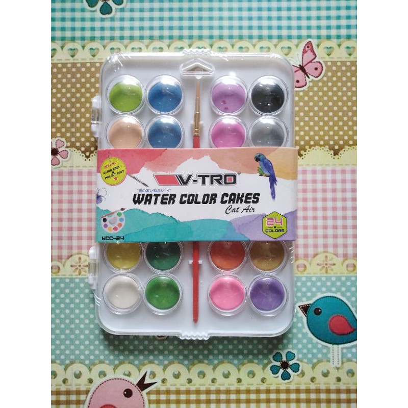 Cat air water color cake montana 12 warna/ Vtro 24 warna