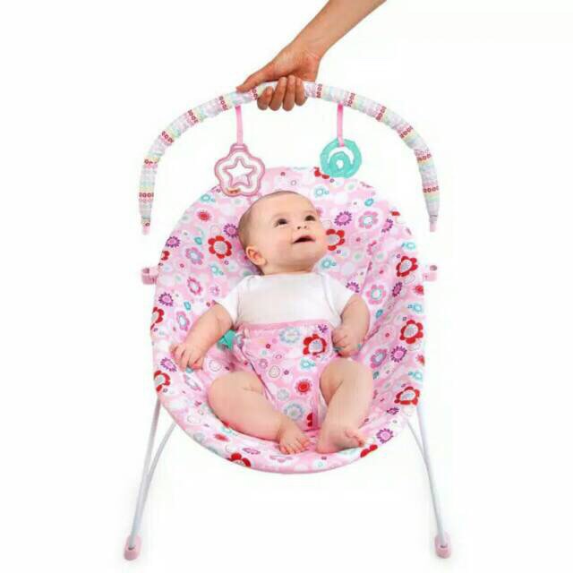 bright starts baby bouncer pink