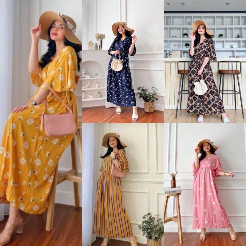 Daster Jumbo Model Kimono Busui Tali Samping Kekinian BEST Seller Kareen Dress