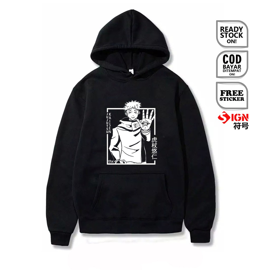 HOODIE ITADORI YUJI JUJUTSU KAISEN SATORU GOJO TOJI KENTO NOBARA MEGUMI INUMAKE RYOMEN MAHITO ANIME