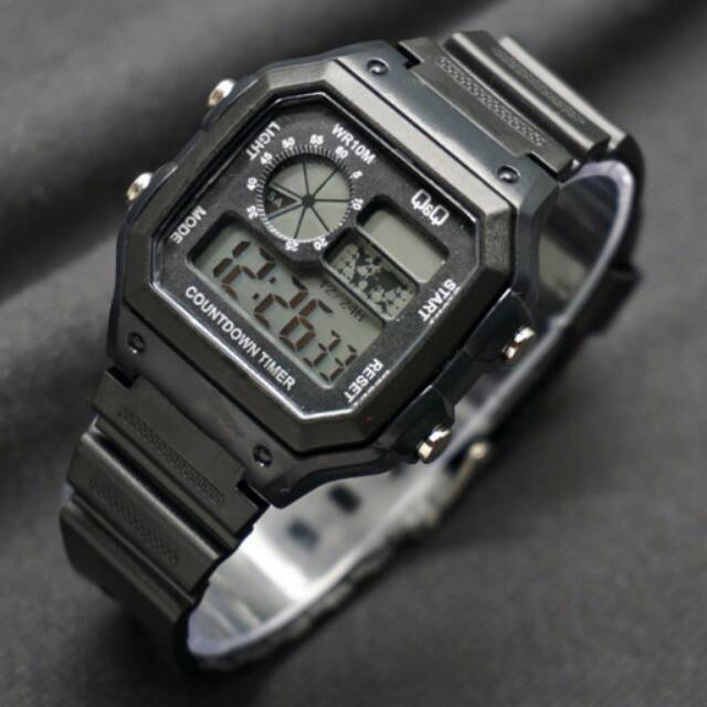 JAM TANGAN PRIA/COWOK QQ DIGITAL KARET TAHAN AIR ELEGANT HARGA BERSAHABAT...