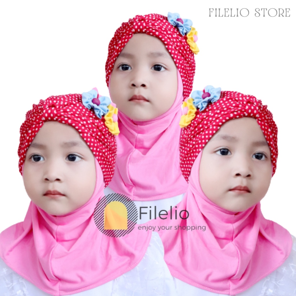 TERMURAH Hijab Anak Bayi Perempuan Murah Turban Combi Krudung Anak Lucu Umur 0 -3 Tahun Terbaru