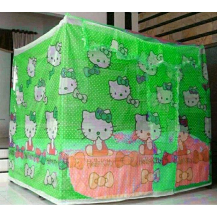 Kelambu nyamuk karakter tebal ukuran jumbo 180x200 kelambu doraemon kelambu hellokitty kelambu ceropy