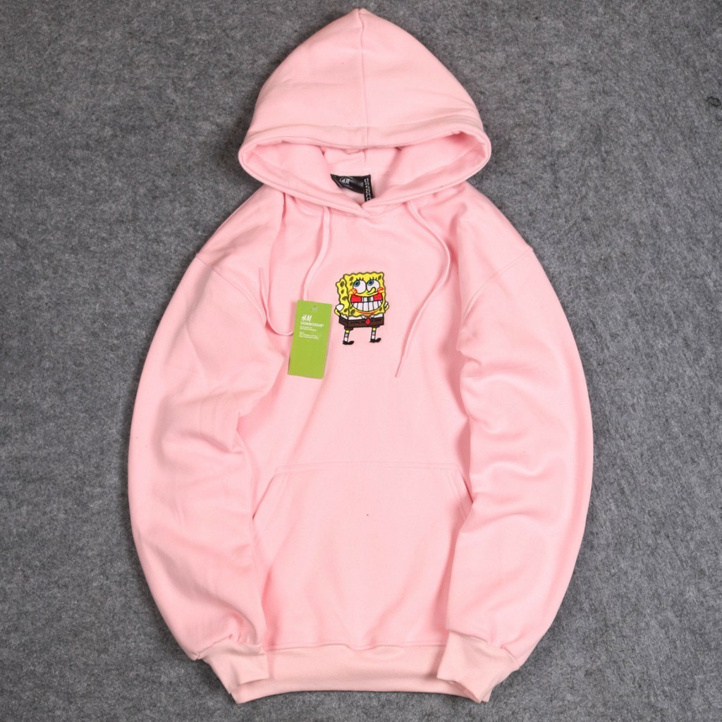 Jaket Sweater Hoodie H AND M SPONGEBOB– Edition Trendy Casual Unisex Good Brand Quality Stylish