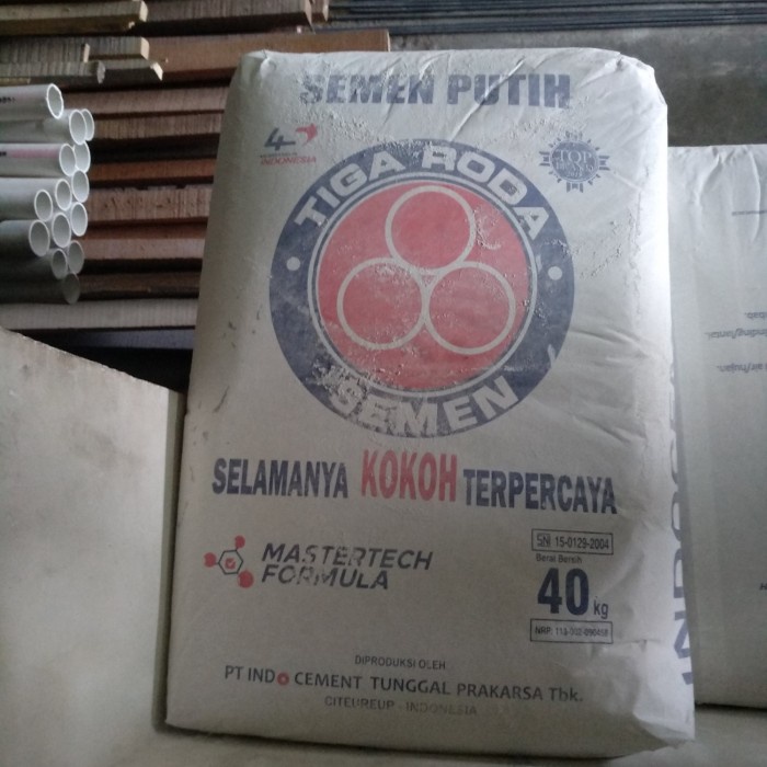 1 SAK SEMEN PUTIH TIGA RODA 40KG GOJEK/GRAB