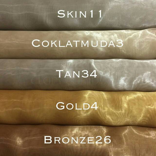 Permeter Kain Organdi Organza Premium Silk Kain Kaca