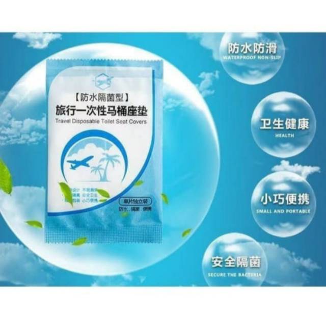 TRAVEL DISPOSABLE TOILET SEAT COVERS PLASTIK ALAS KLOSET DUDUK