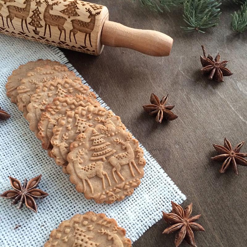 Pin Rolling dengan  Bahan Kayu dan Bentuk Snowflake untuk 