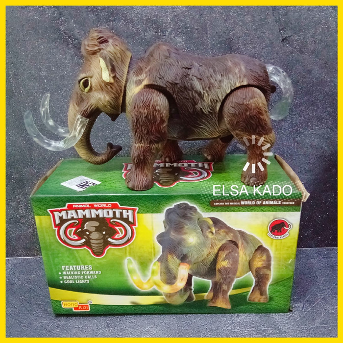 Dijual mainan anak binatang gajah animal mammoth ice Limited