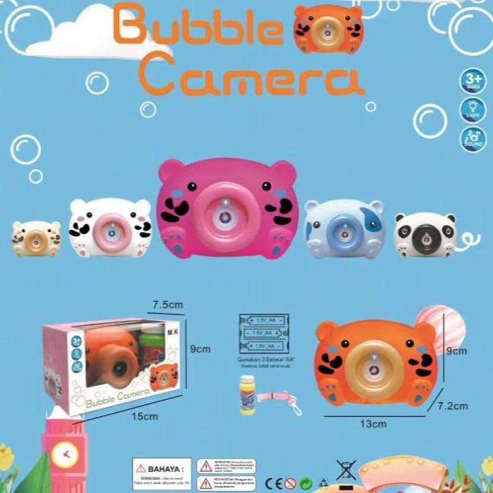 Mainan Bubble Elektrik Bentuk Kamera machine / Gelembung Bubble camera Lampu Dan Musik