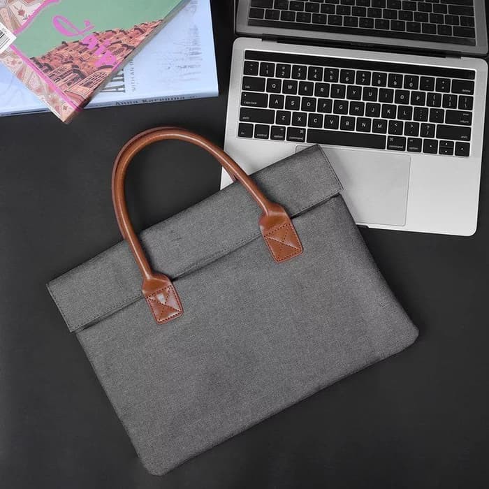 Tas Laptop Softcase With Extra Longstrap 14 inch - Abu-abu